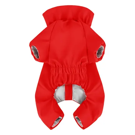 Дощовик для собак WAUDOG Clothes, водонепроникний, S40, В 56-59 см, С 37-40 см, червоний: додаткове фото 3