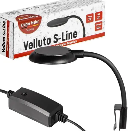 Світильник LED Kruger Meier Velluto S-Line Black 7W для акваріумів 10-40 літрів та рослин