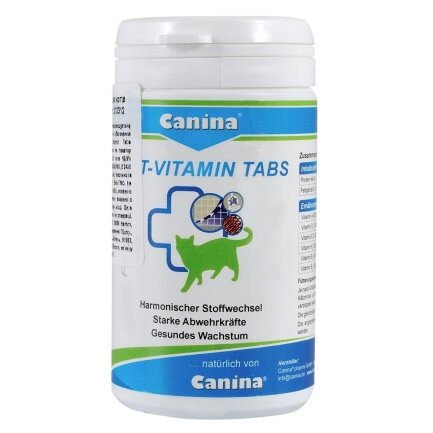 Вітаміни Canina Cat-Vitamin Tabs для котів, вітамінний комплекс, 50 г (100 табл)