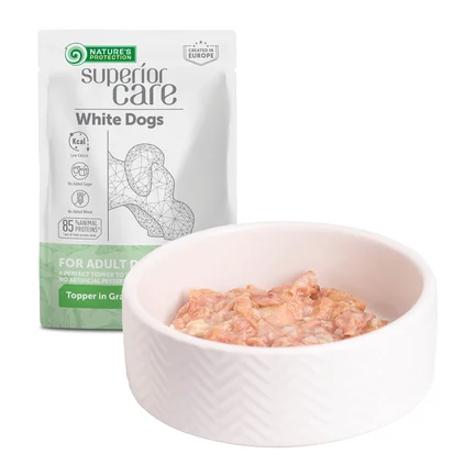 Nature's Protection Superior Care White Dogs Adult Tuna & Sea Bass Додатковий вологий корм для собак з білим забарвленням з тунцем і морським окунем, 70 г: додаткове фото 4