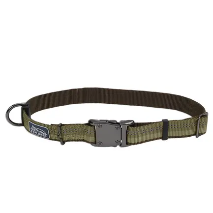 Coastal K9 Explorer Collar КОСТАЛ К9 ЕКСПЛОРЕР світловідбивний нашийник для собак, 2.5х30-46см Папороть