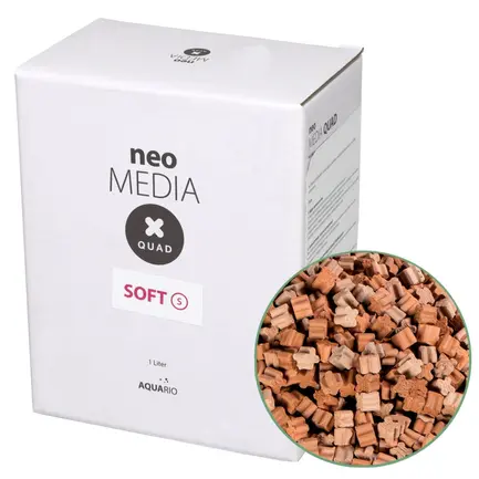 Наповнювач для біофільтрації зі зниженням pH Neo Media Soft S Premium Quad 1 л