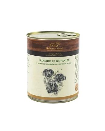 Hubertus Gold. Консерви для собак. Кролик та картопля 800 г