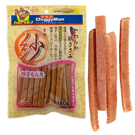DoggyMan Soft Chicken Strip Gizzard ДОГГІМЕН КУРЯЧІ ПАЛИЧКИ З КУРЯЧИМИ ШЛУНКАМИ ласощі для собак 0,18 кг