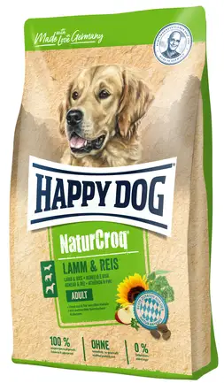 Сухий корм Happy Dog Naturcroq Lamm &amp; Reis для собак з чутливим травленням з ягням та рисом, 4 кг,60528