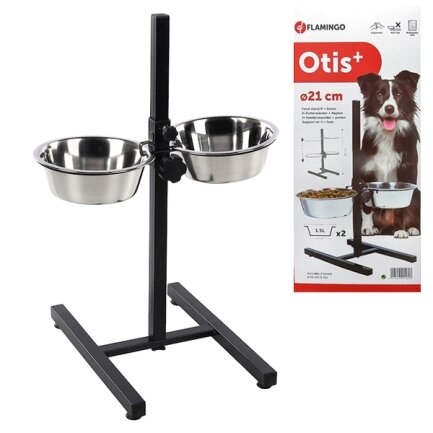 Flamingo Otis+ H-Stand S ФЛАМІНГО ОТІС+ миски на штативі для собак, 2х1.5л 1,5 л