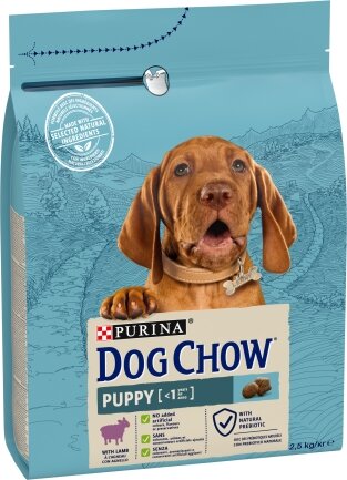 Сухий корм DOG CHOW Puppy &lt;1 для цуценят з ягням 2,5 кг — Фото 1