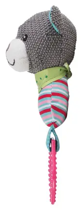 Іграшка Trixie Junior Ведмідь для собак, з кільцем зі звуком, 23 см (текстиль/плюш): додаткове фото 2