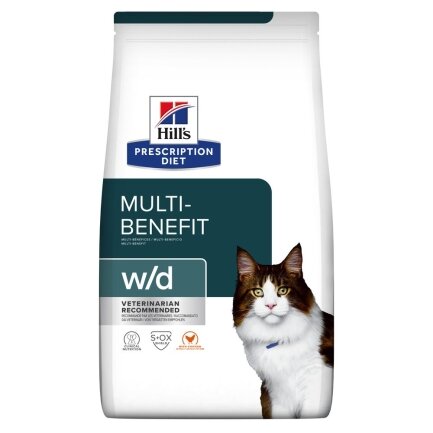 Hill&#039;s Prescription Diet w/d Сухий корм для котів при цукровому діабеті, з куркою, 3 кг