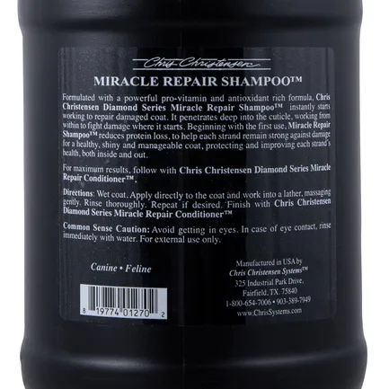 Шампунь для собак і котів Chris Christensen Miracle Repair для догляду за шерстю 3.8 л: додаткове фото 4