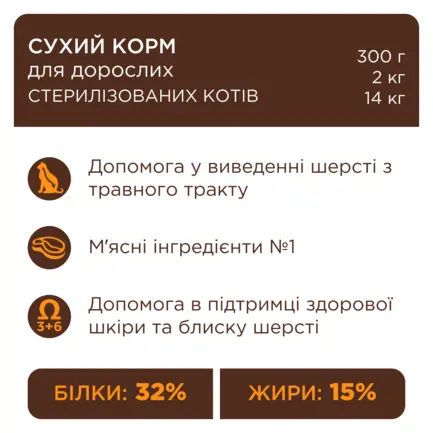 С4Р Сухий корм для дорослих стерилізованих котів, 14 кг: додаткове фото 6