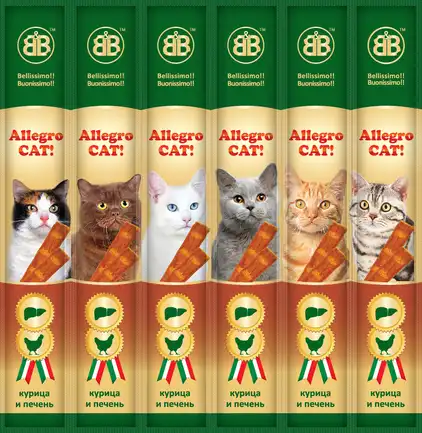 Жувальні ковбаски Allegro Cat курка-печінка