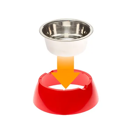 Ferplast JOLIE SM RED BOWL Годівниця, пластик, метал: додаткове фото 6