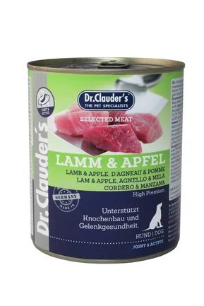 Вологий корм для собак Dr.Clauder’s Selected Meat Lamb & Apple ягня та яблуко 800 г