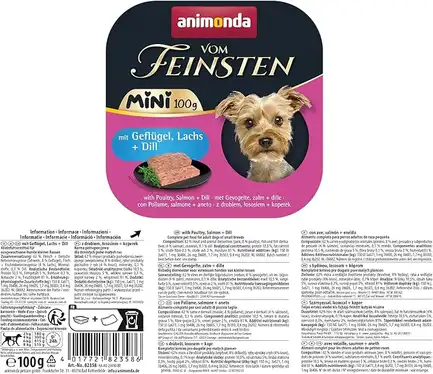 Корм вологий Animonda Vom Feinsten Adult Mini для собак мініпорід, з птицею, лососем 100 г: додаткове фото 2