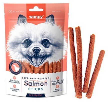 Wanpy Salmon Sticks ВАНПІ ПАЛИЧКИ З ЛОСОСЕМ лакомство для собак 0,1 кг