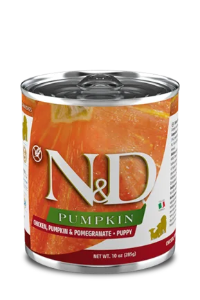 Вологий корм для собак Farmina N&D Grain Free PUMPKIN CHICKEN PUPPY MEDIUM & MAXI беззерновий з гарбузом, куркою, гранатом 285 г
