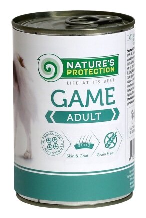 Вологий корм для дорослих собак всіх порід з дичиною Nature&#039;s Protection Adult Game 800г