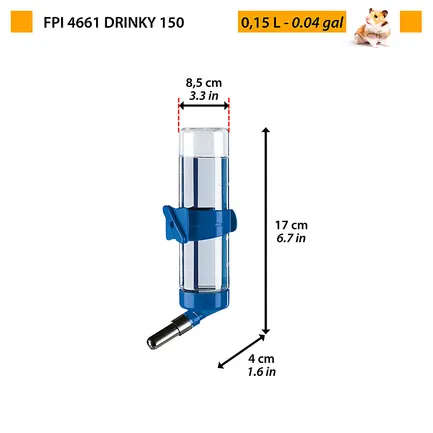 Ferplast FPI 4661 DRINKY 150 Поїлка вертикальна для гризунів: додаткове фото 2