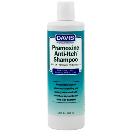Davis Pramoxine Anti-Itch Shampoo ДЕВІС ПРАМОКСИН шампунь від свербежу з 1% прамоксину гідрохлоридом для собак і котів 0,355 л