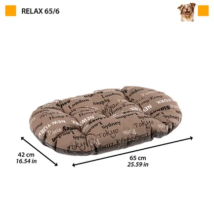 Ferplast RELAX 66/6C CITIES BROWN Подушка, бавовна: додаткове фото 2