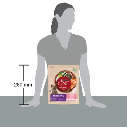 Сухий корм PURINA ONE Mini/Small Sensitive для дорослих собак дрібних порід з чутливим травленням з лососем та рисом 800 г: додаткове фото 3