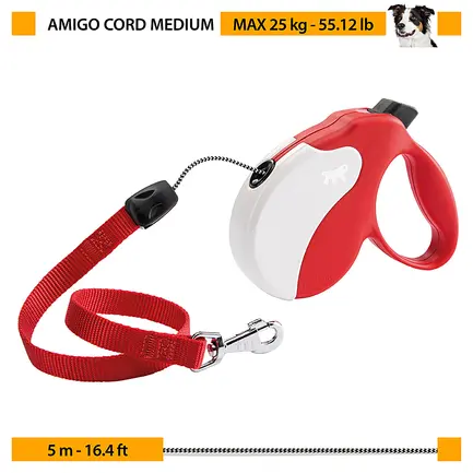 Ferplast AMIGO M CORD BLACK Рулетка-поводок зі шнуром: додаткове фото 2