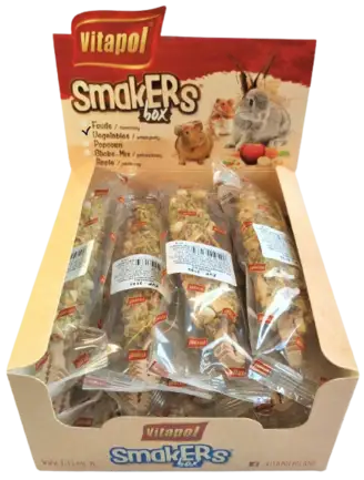 Колба Vitapol Smakers Box для гризунів, зі смаком овочів, упаковка 12 шт