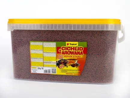 Сухий корм Tropical Cichlid & Arowana Medium Sticks для м'ясоїдних цихлід, 3,6 кг (палички)