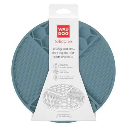 Килимок для злизування і повільного харчування WAUDOG Silicone, 211х211х30 мм, сірий: додаткове фото 2