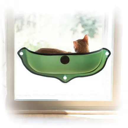 K&H Ez Mount Window Bed СПАЛЬНЕ МІСЦЕ на вікно для котів Зелений