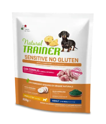 Natural Trainer Dog Sensitive No Gluten сухий корм для дорослих собак дрібних порід без глютену з кролятиною 0.8 кг