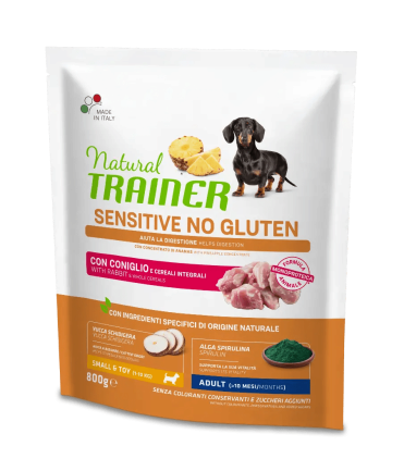 Natural Trainer Dog Sensitive No Gluten сухий корм для дорослих собак дрібних порід без глютену з кролятиною 0.8 кг