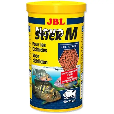 Основний корм JBL NovoStick M в формі паличок для хижих цихлид, 1 л