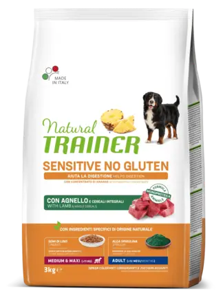 Natural Trainer Dog Sensitive Adult Medium&Maxi сухий корм для середніх та великих порід з Ягнятиною 3 кг