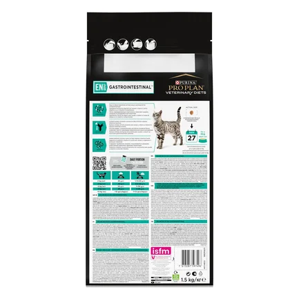 Сухий дієтичний корм PRO PLAN VETERINARY DIETS EN Gastrointestinal для кошенят та дорослих котів для зменшення розладів кишкової абсорбції та годівлі у період відновлення, одужання 1,5 кг: додаткове фото 3