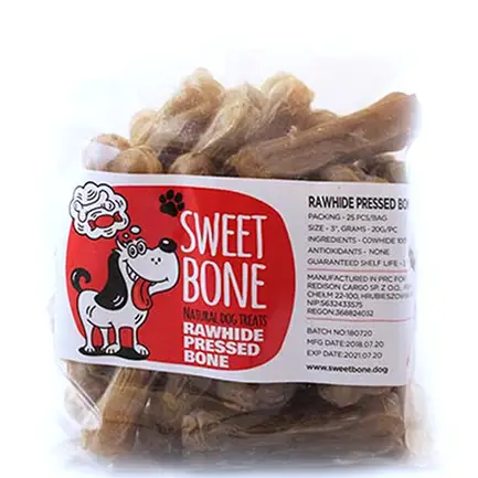 Ласощі Sweet Bone Кістка натуральна пресована 25 шт / упак, 500 г
