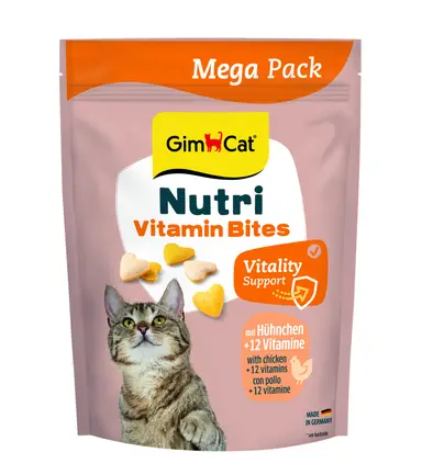 Вітаміни GimCat NUTRI MULTI-VITAMIN BITES HUHN для котів мультивітамін 425г