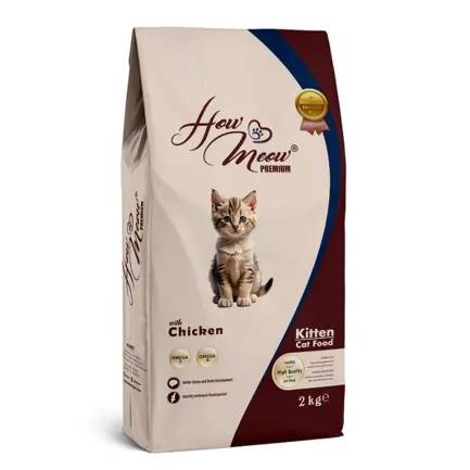 Повнораціонний корм для кошенят How Meow Adult Kitten з куркою 2кг