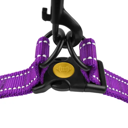 Шлея для Собак BronzeDog Active Нейлонова зі Світловідбиттям Фіолетова L: додаткове фото 4