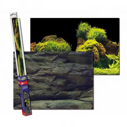 Акваріумний задній фон Aqua Nova Скелі/Рослини 60x30см (ROCK/PLANTS S)