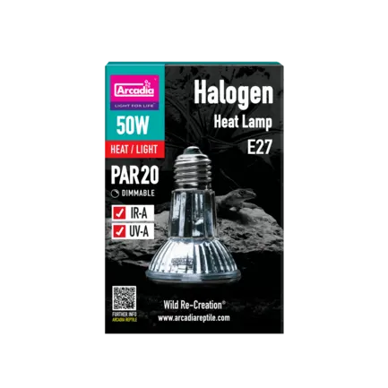 ARCADIA HALOGEN BASKING SPOT (E27) 50 WATT (R2100155) лампа для рептилій: додаткове фото 2