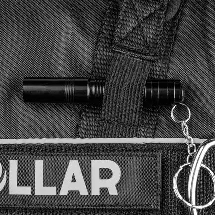 Шлея "Dog Extreme" "POLICE" №4 з ліхтариком (В:70-100см), червоний: додаткове фото 3