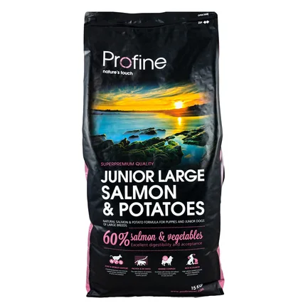 Сухий корм Profine Junior Large для цуценят та юніорів великих порід, з лососем та картоплею, 15 кг: додаткове фото 2