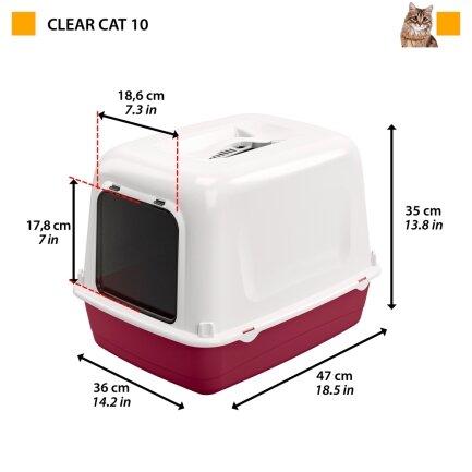 Ferplast TOILET CLEAR CAT 10 RED PLT — Фото 1