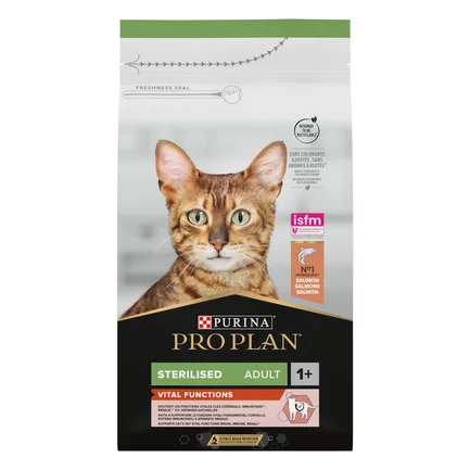 Сухий корм PRO PLAN Sterilised Adult 1+ Vital Functions для дорослих котів після стерилізації з лососем 1,5 кг