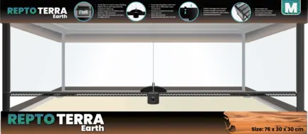 Тераріум REPTO TERRA EARTH 76X30X30 (R1100705): додаткове фото 3