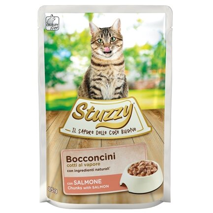 Stuzzy Cat Salmon ШТУЗІ ЛОСОСЬ в соусі консерви для котів, вологий корм, пауч 85г 0,085 кг