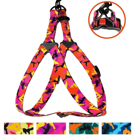 Шлея для Собак BronzeDog Urban Camo Нейлонова Рожева M: додаткове фото 4