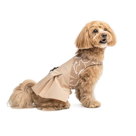 Сарафан Pet Fashion Lily для собак дівчинка бежевий S: додаткове фото 2
